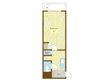 デルフィーノ坂本(1K/1階)の間取り写真