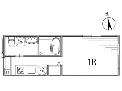 ファーブル蒲田(ワンルーム/1階)の間取り写真