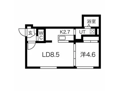 エビスパレス25(1LDK/1階)の間取り写真