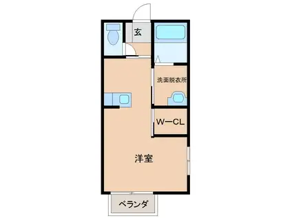 サンシャイン・U I棟(ワンルーム/2階)の間取り写真