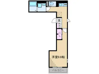 スタジオヴィラ(1K/3階)の間取り写真