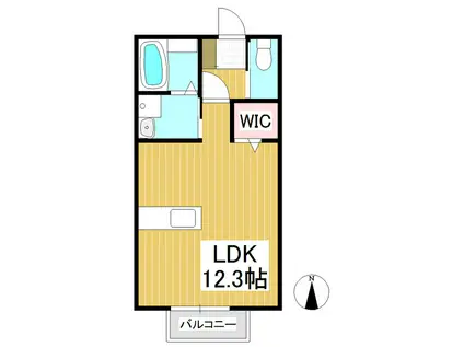 さくらテラス(ワンルーム/2階)の間取り写真