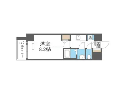 J.T.大阪ウエスト(1K/6階)の間取り写真