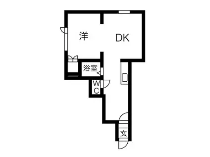 キラメック知事公館I・II(1LDK/3階)の間取り写真