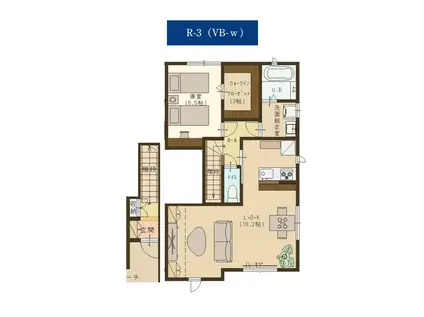 ユーソニアン上越・春日山A(1LDK/1階)の間取り写真