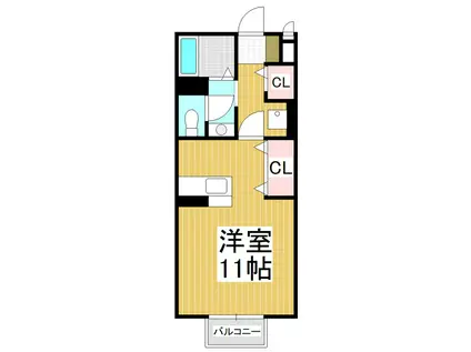 メゾンエスポワール(ワンルーム/1階)の間取り写真