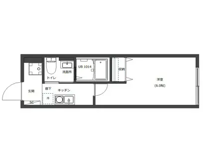 D-STYLE蓮根(1K/1階)の間取り写真