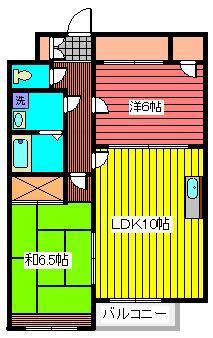 ビラ・クレール(2LDK/2階)の間取り写真