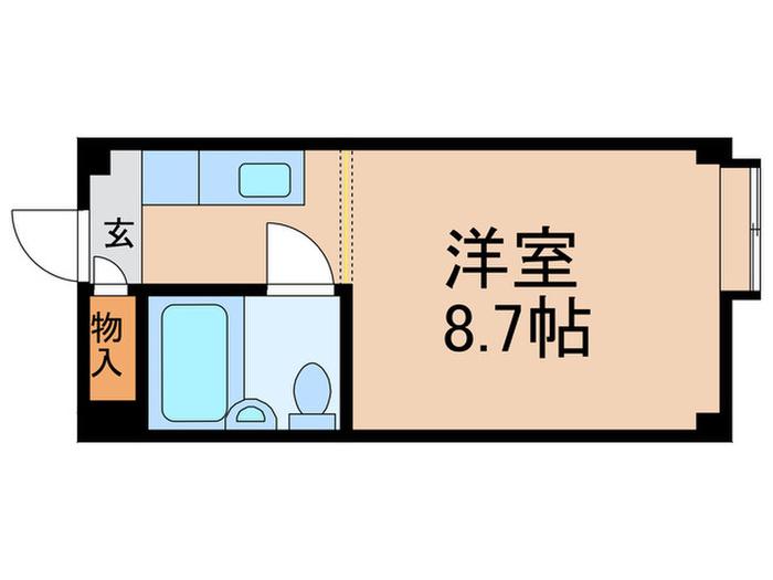 ウインドBOX(ワンルーム/2階)の間取り写真