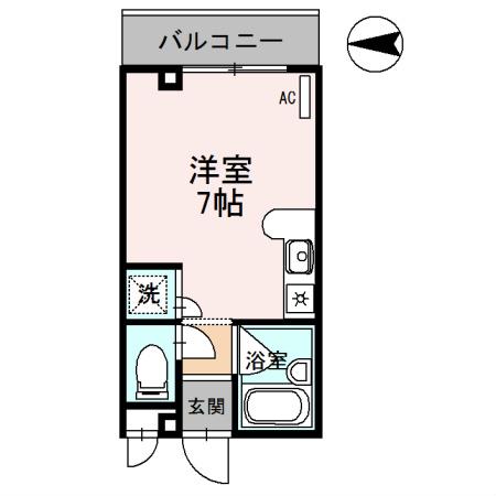 ソフィビル(ワンルーム/3階)の間取り写真