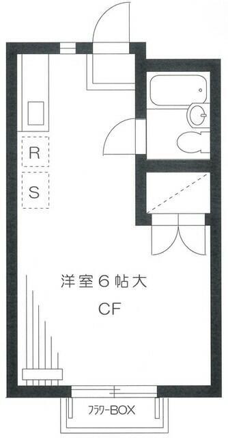メゾン井上(ワンルーム/2階)の間取り写真