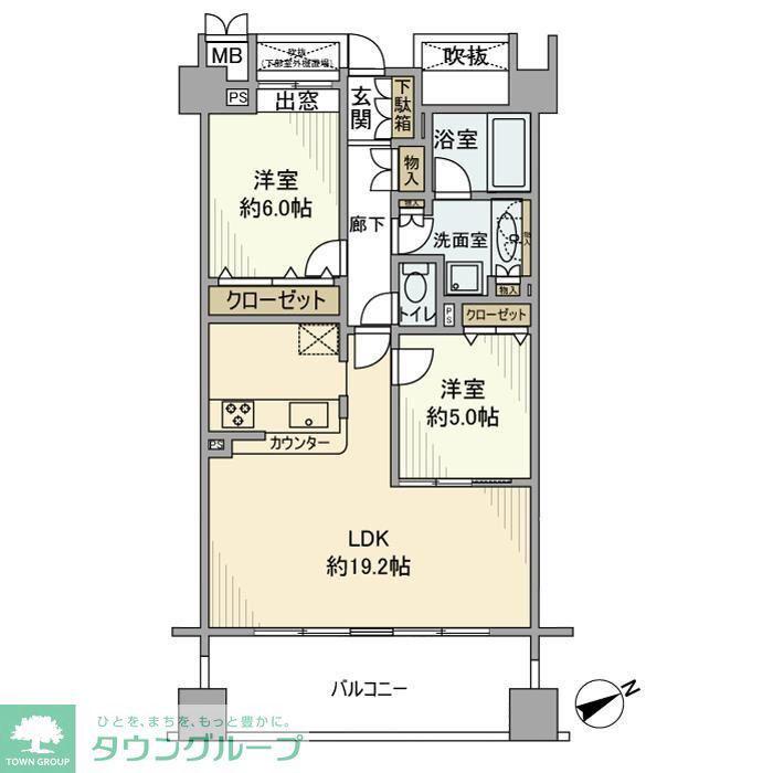 ベイサイドステージ東京(2LDK/3階)の間取り写真
