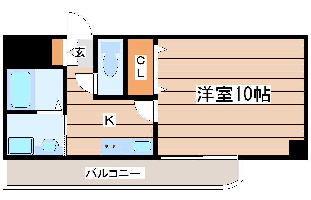 サンシーブル八乙女(1K/5階)の間取り写真
