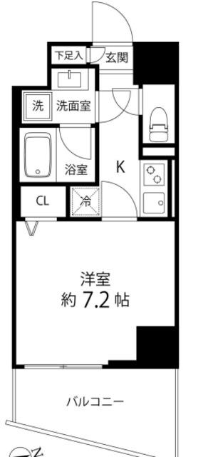 SAION町屋(1K/2階)の間取り写真
