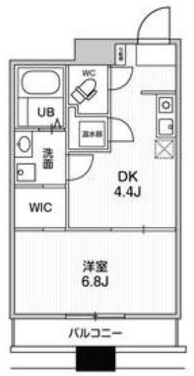 アーバンフラッツ瓦町(1DK/9階)の間取り写真