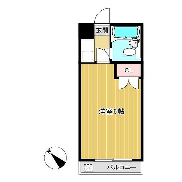 ソレイユV(ワンルーム/2階)の間取り写真