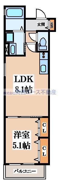 ESPERANZA(1LDK/1階)の間取り写真