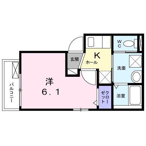 NRハウス(1K/1階)の間取り写真