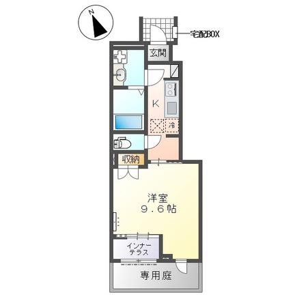 川口市大字安行領根岸 アパート工事(1K/1階)の間取り写真