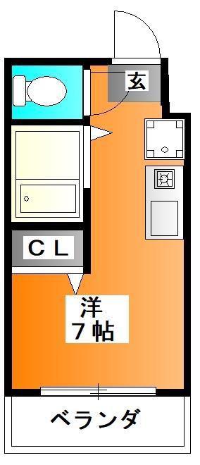 ビレッジ中根(ワンルーム/3階)の間取り写真