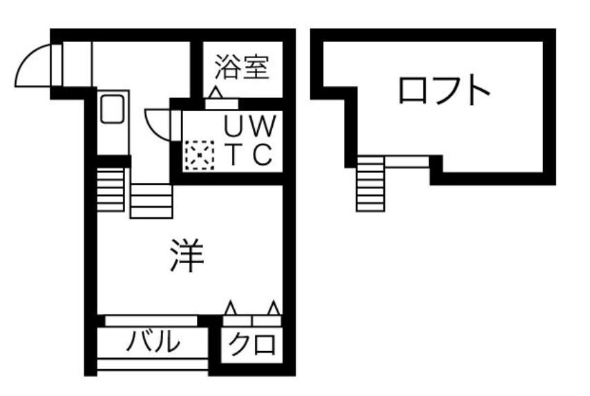 ファンタジアン名駅西(1K/1階)の間取り写真