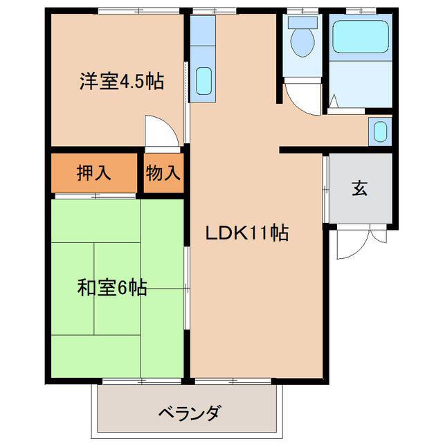 フューチャー21(2LDK/2階)の間取り写真