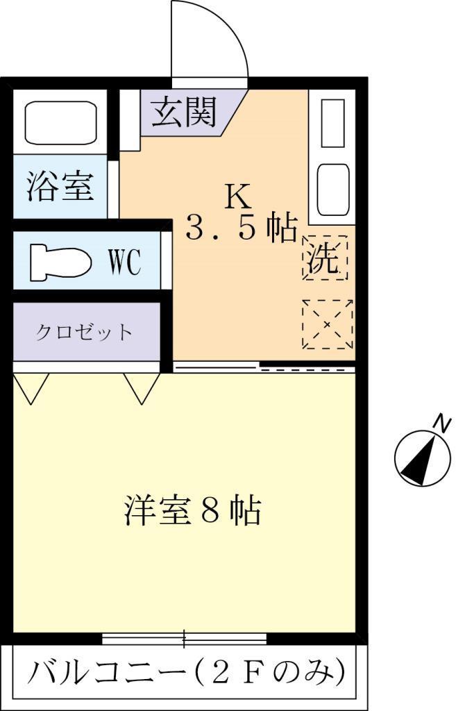 メゾンド・アシュレイ(1K/1階)の間取り写真