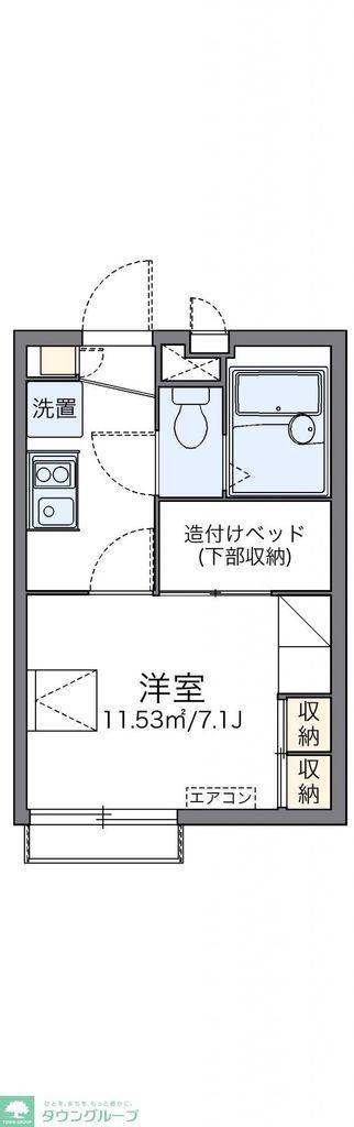 レオパレス櫻の夢(1K/2階)の間取り写真