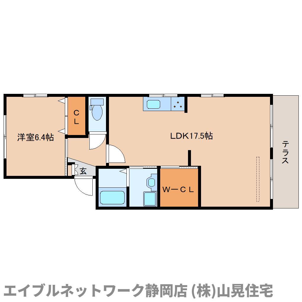 フレグランス川口(1LDK/1階)の間取り写真