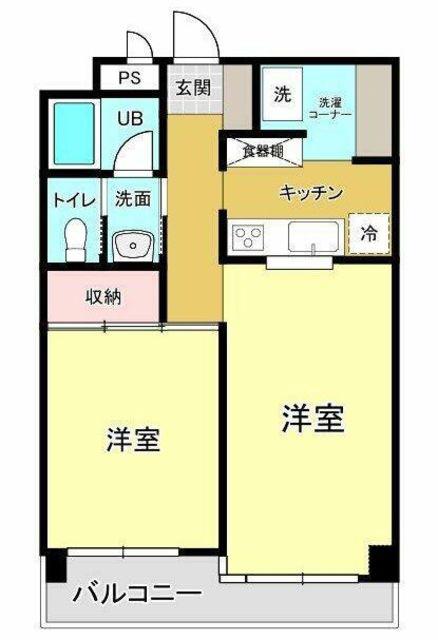 パークヒルズ.K(1LDK/3階)の間取り写真