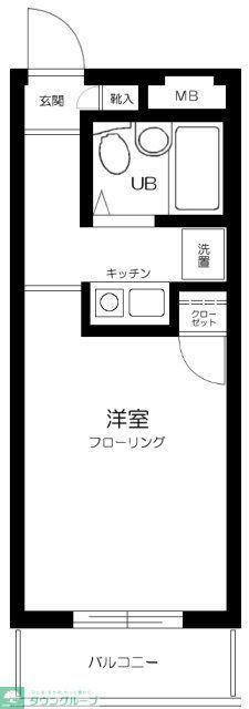 スカイコート新宿第7(1K/4階)の間取り写真
