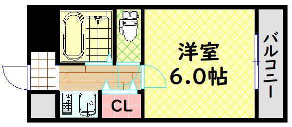 パークビレッジ(1K/2階)の間取り写真