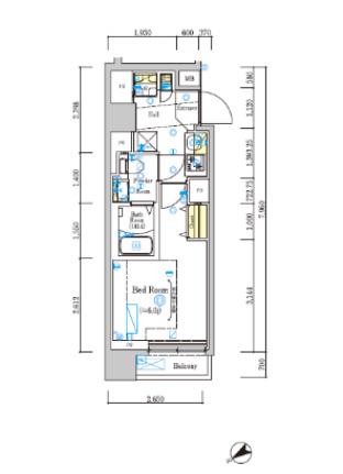 SHOKEN RESIDENCE横浜天王町III(1K/1階)の間取り写真