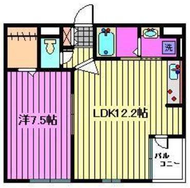 ソフィアメゾン(1LDK/2階)の間取り写真