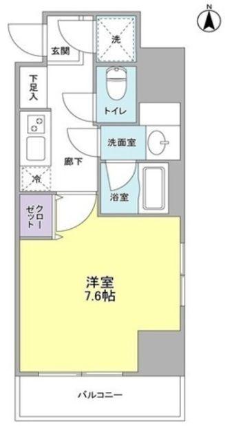 テラス王子(1K/2階)の間取り写真
