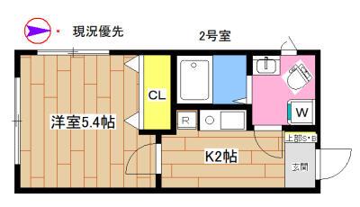 ハイグローブ東十条(1K/4階)の間取り写真
