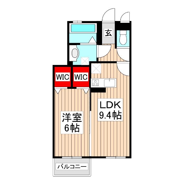 ファミール(1LDK/1階)の間取り写真