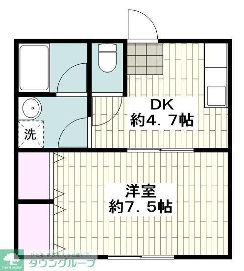 MAHOROBA HOUSE B(1DK/1階)の間取り写真
