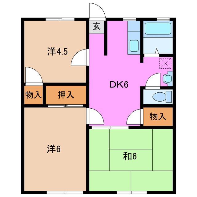 ハイツ871(3DK/1階)の間取り写真