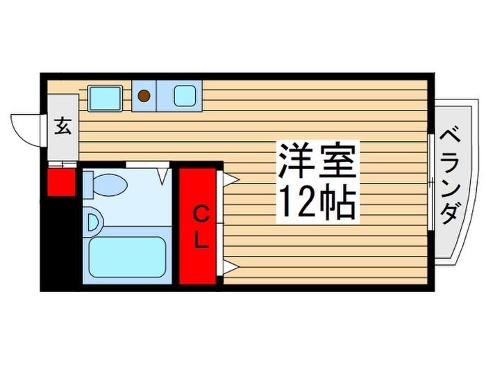大栄志木パレス(ワンルーム/3階)の間取り写真