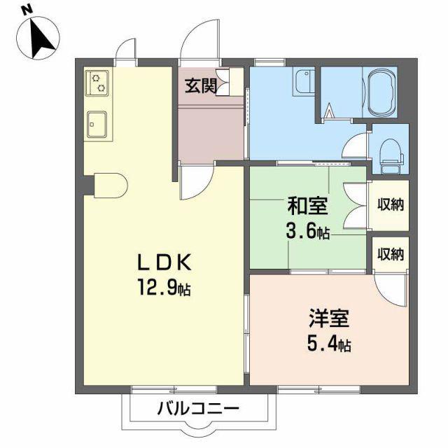 セフィラフルート(2LDK/2階)の間取り写真