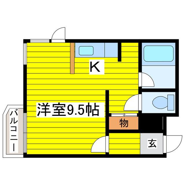 エムズアパートメント(1K/3階)の間取り写真