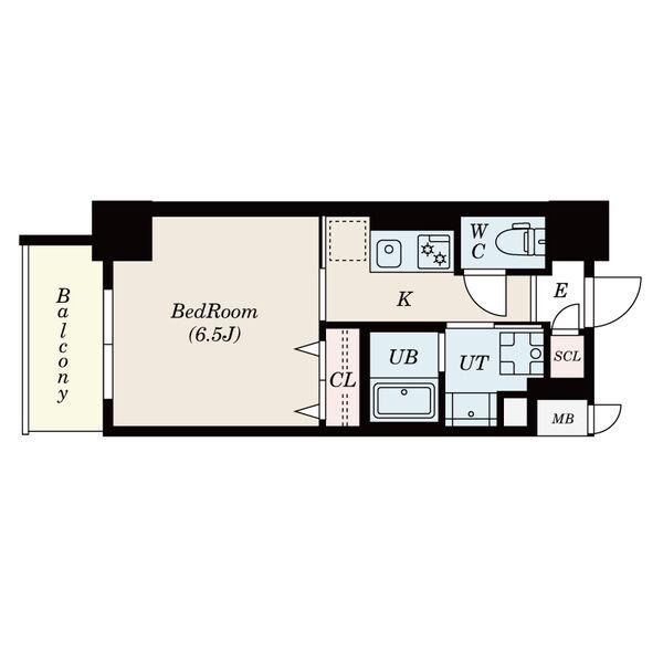 S-RESIDENCE浅間町(1K/6階)の間取り写真