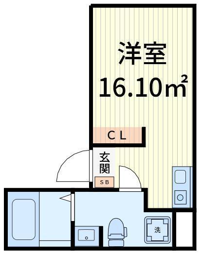フィオーネ亀有(ワンルーム/3階)の間取り写真