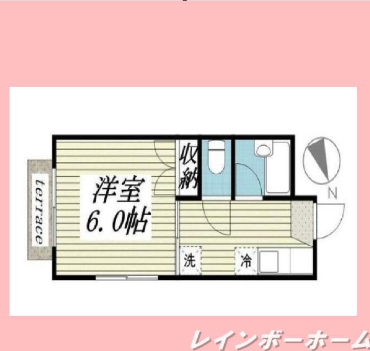 ユタカハイム(1K/1階)の間取り写真