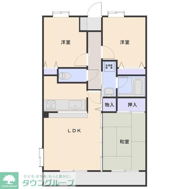 ピースアベニュー192(3LDK/7階)の間取り写真