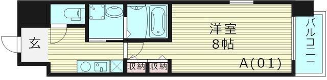東洋プラザ都島南(1K/7階)の間取り写真