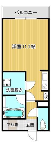 IG BILD B(ワンルーム/2階)の間取り写真