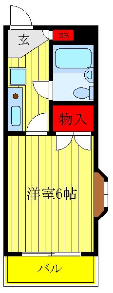 シリウス(1K/3階)の間取り写真