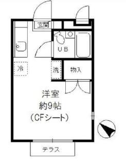 リヴェール高井戸(1K/2階)の間取り写真